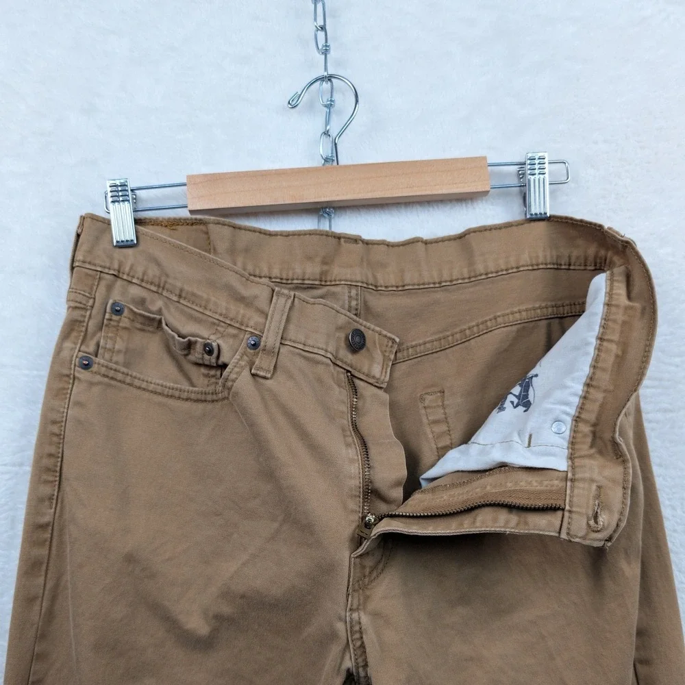 Levi's 541 Jeans Men's 36x33 Tan Brown Slim Fit Straight WaterLess Workwear